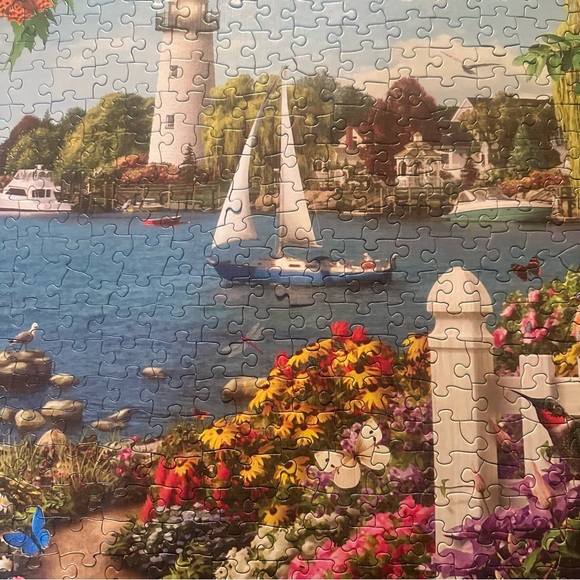 500 piece lighthouse butterfly sailboat puzzle - Picture 8 of 10